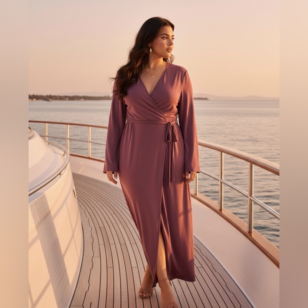 BCBGMaxAzria Plum Cover Up